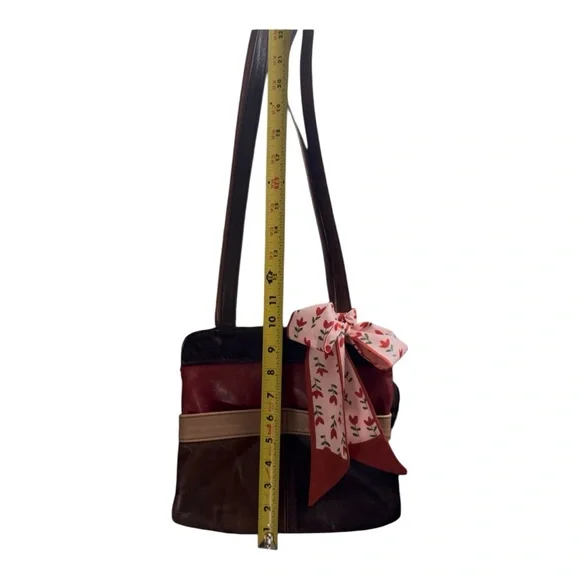 Vintage Patchwork Leather Shoulder Bag - Picture 7 of 12